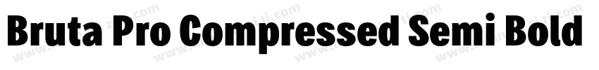 Bruta Pro Compressed Semi Bold字体转换